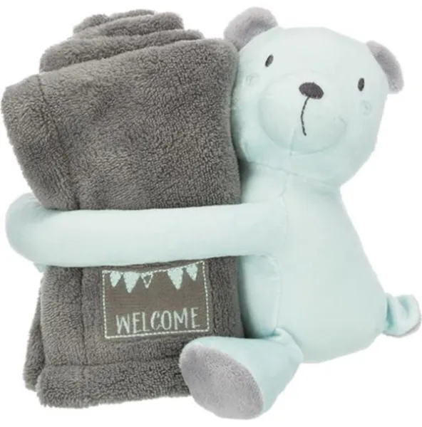 Trixie Junior Mysset Filt/Björn Plysch 75 × 50 cm grå/mint